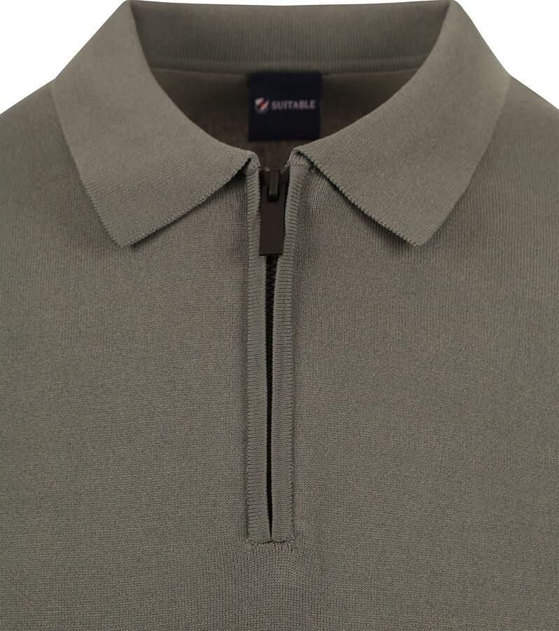 Suitable Half Zip Polo Groen - Foto 2