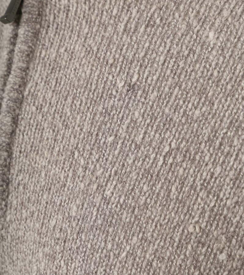 Suitable Half Zip Pullover Boiled Wool Taupe - Foto 2