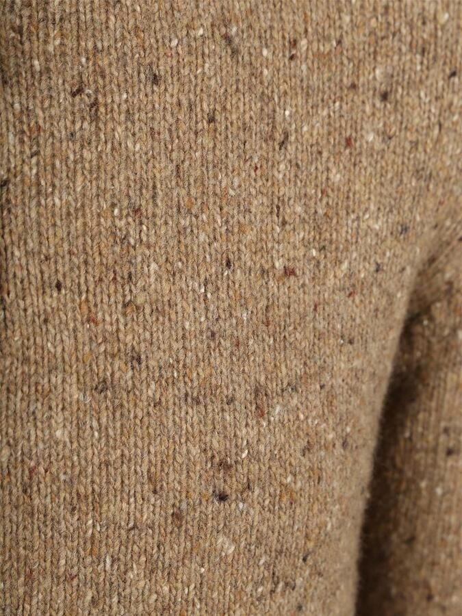 Suitable Half Zip Trui Donnegal Tweed Eco Wool Beige - Foto 3