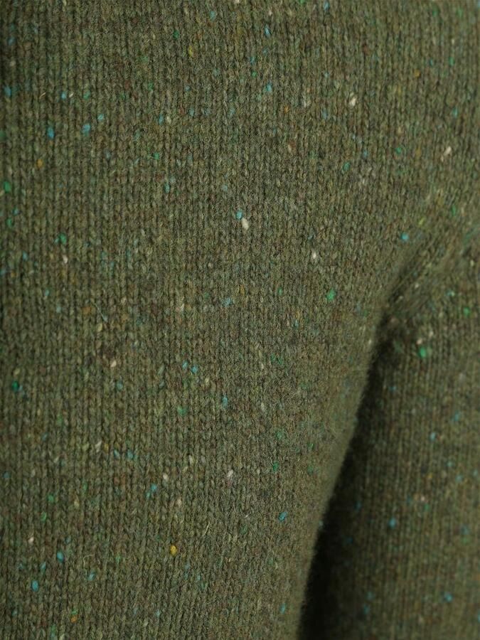 Suitable Half Zip Trui Donnegal Tweed Eco Wool Groen - Foto 2