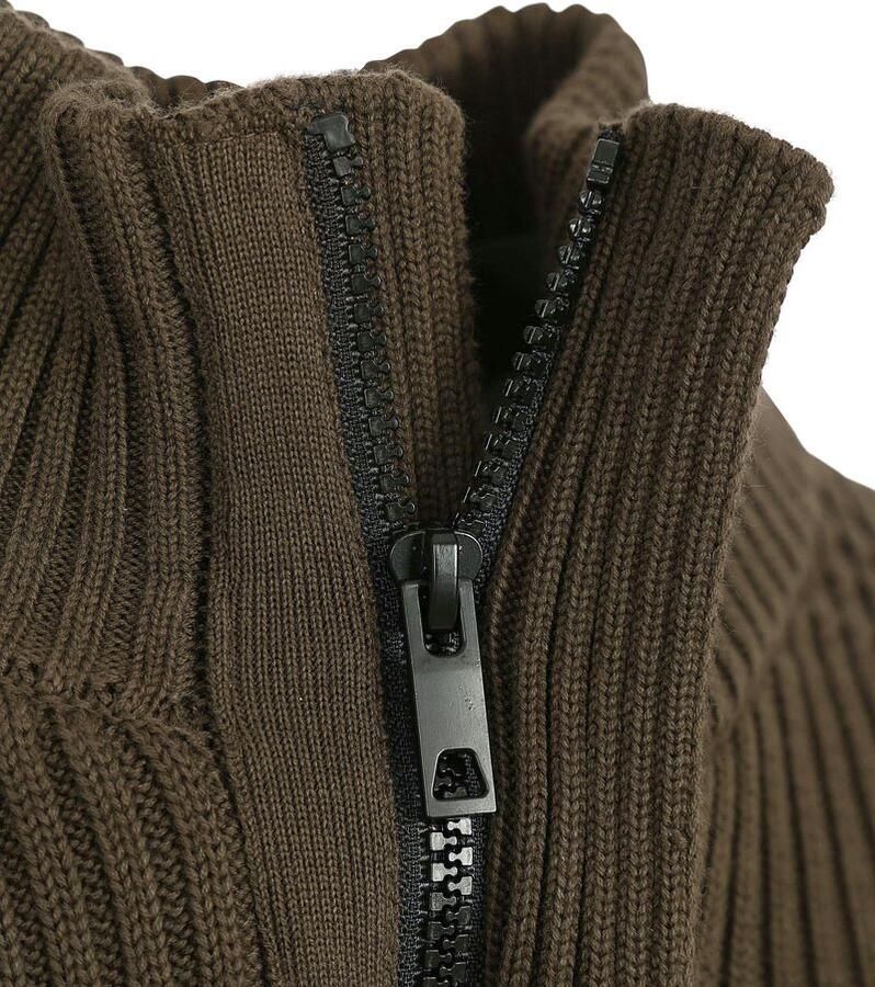 Suitable Half Zip Trui Noord Donkergroen - Foto 2