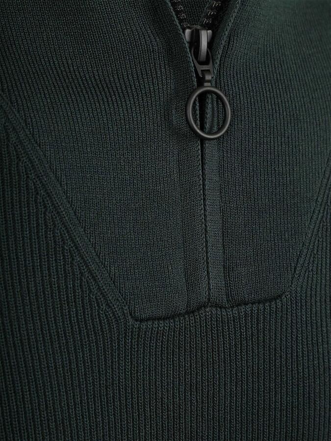 Suitable Half Zip Trui Tias Cooldry Knit Mosgroen