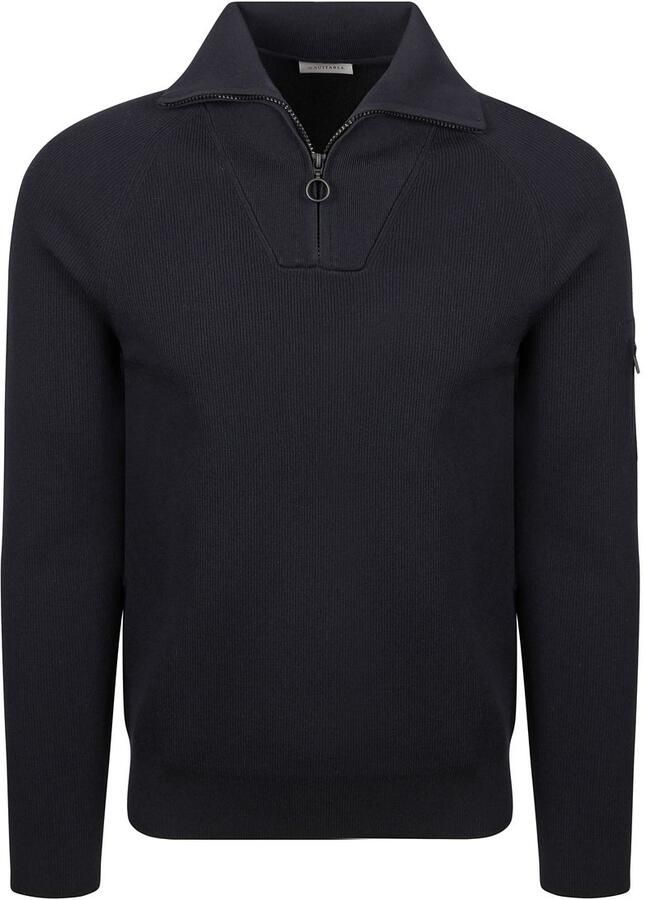 Suitable Half Zip Trui Tias Cooldry Knit Navy