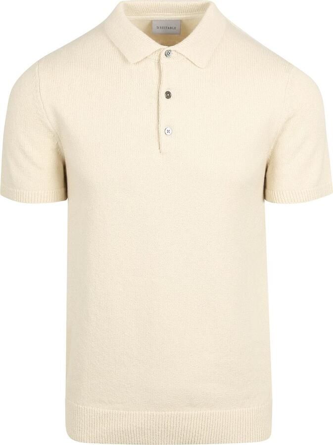 Suitable Heavy Knitted Polo Raw Ecru