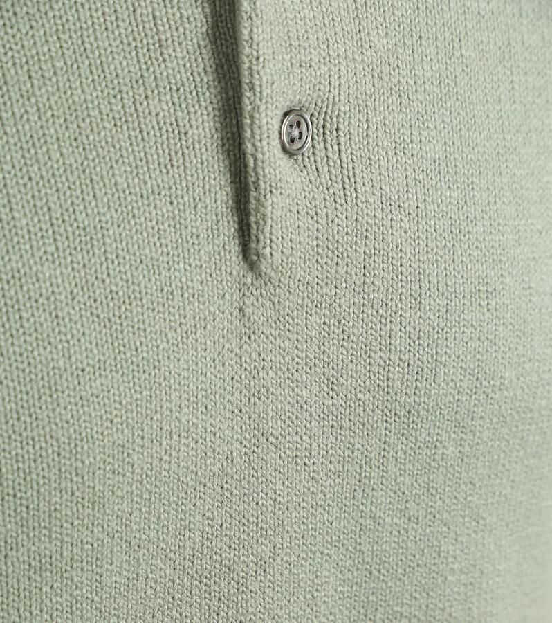 Suitable Heavy Knitted Polo Raw Lichtgroen - Foto 3