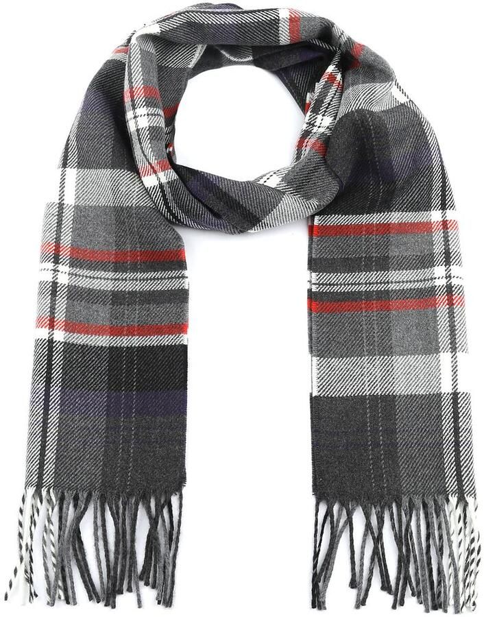 Suitable Sjaal Heren Sjaal Acryl Ruit Grijs 21-02