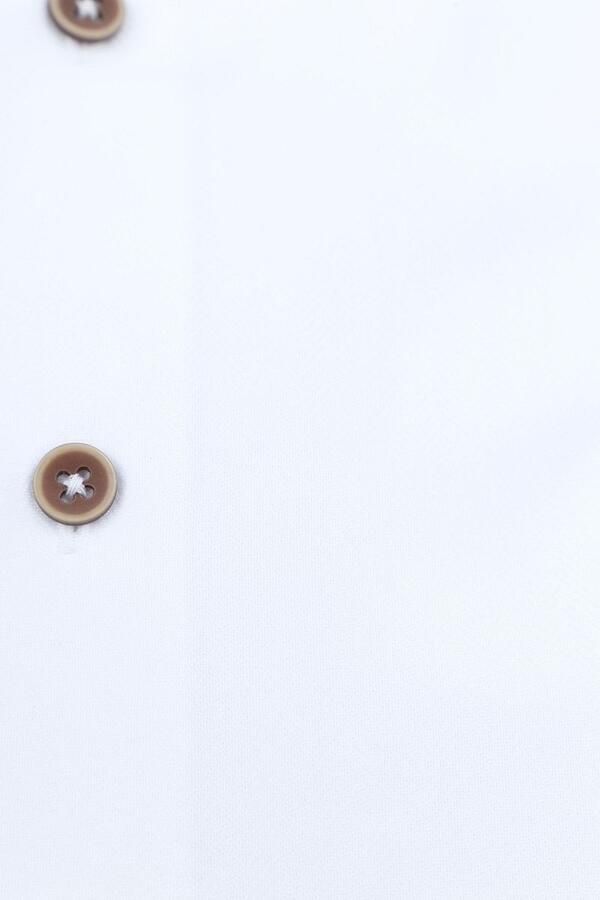 Suitable Herringbone Overhemd Wit - Foto 3