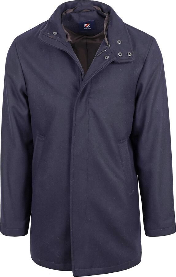 Suitable Trainingsjack Hirsch Coat Wol Blend Navy - Foto 3