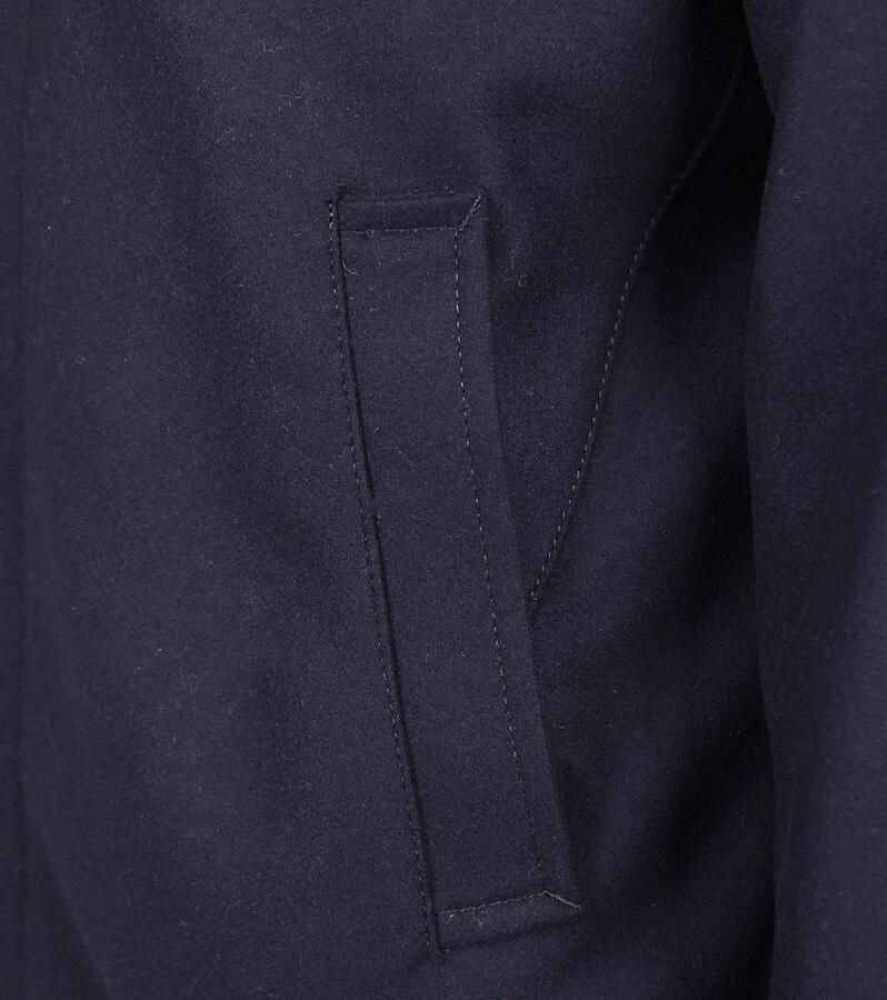 Suitable Trainingsjack Hirsch Coat Wol Blend Navy - Foto 2