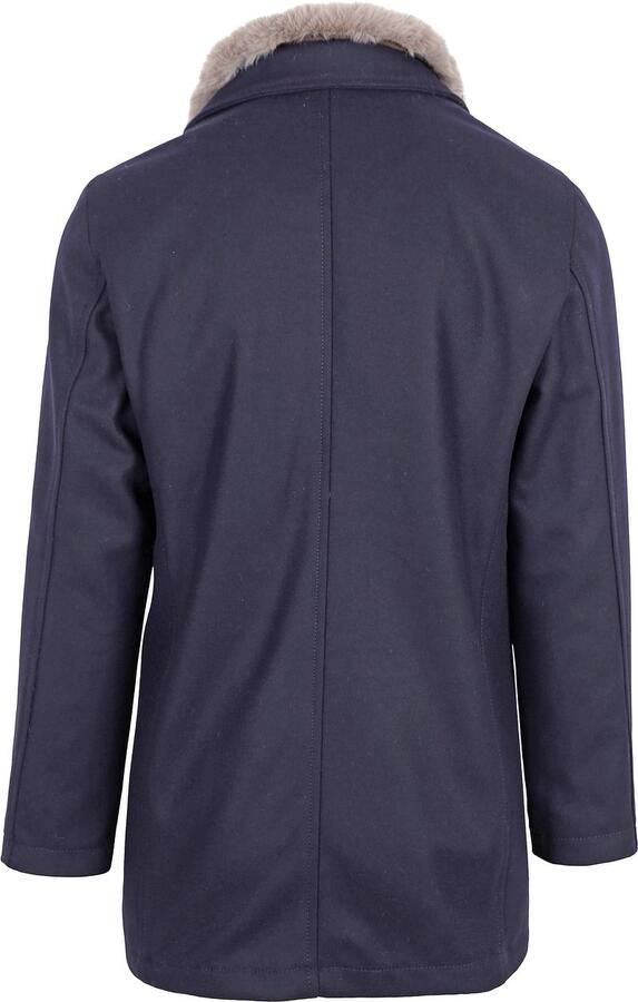 Suitable Trainingsjack Hirsch Coat Wol Blend Navy - Foto 4