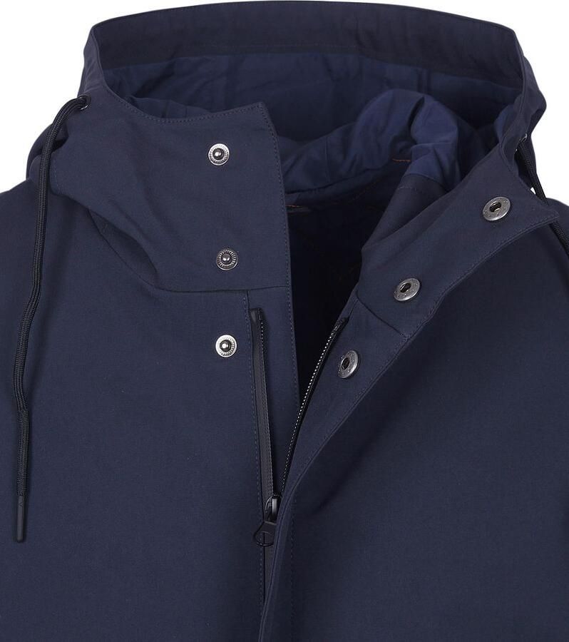Suitable Jas Hood Tech Navy