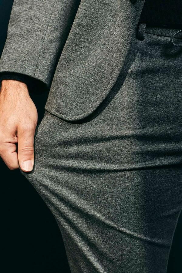 Suitable Jersey Suit Antraciet
