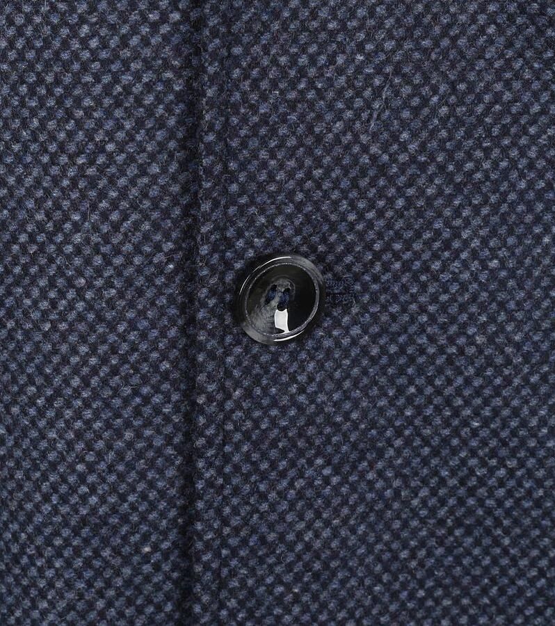 Suitable K150 Coat Wol Blend Ruit Donkerblauw - Foto 3