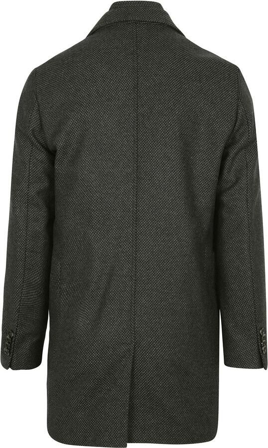 Suitable K150 Coat Wol Blend Ruit Donkergroen