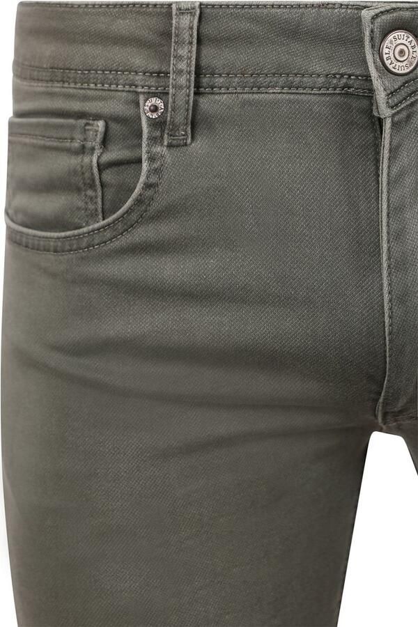 Suitable Broek Kant Jeans Groen - Foto 3