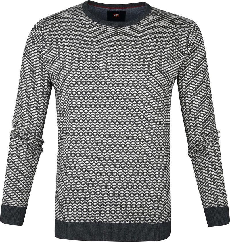 Suitable Katoen Zach Pullover Grijs Print - Foto 1