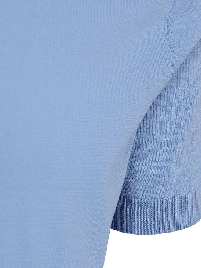 Suitable Knitted Half Zip Polo Dan Lichtblauw - Foto 3