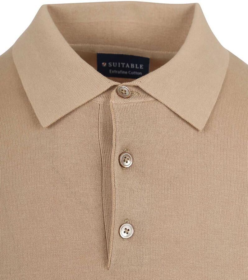 Suitable Knitted Polo Beige - Foto 2