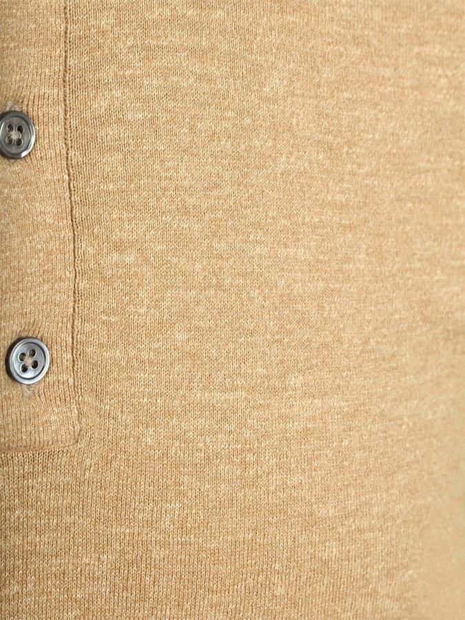 Suitable Knitted Polo Cotton Linen Beige - Foto 3