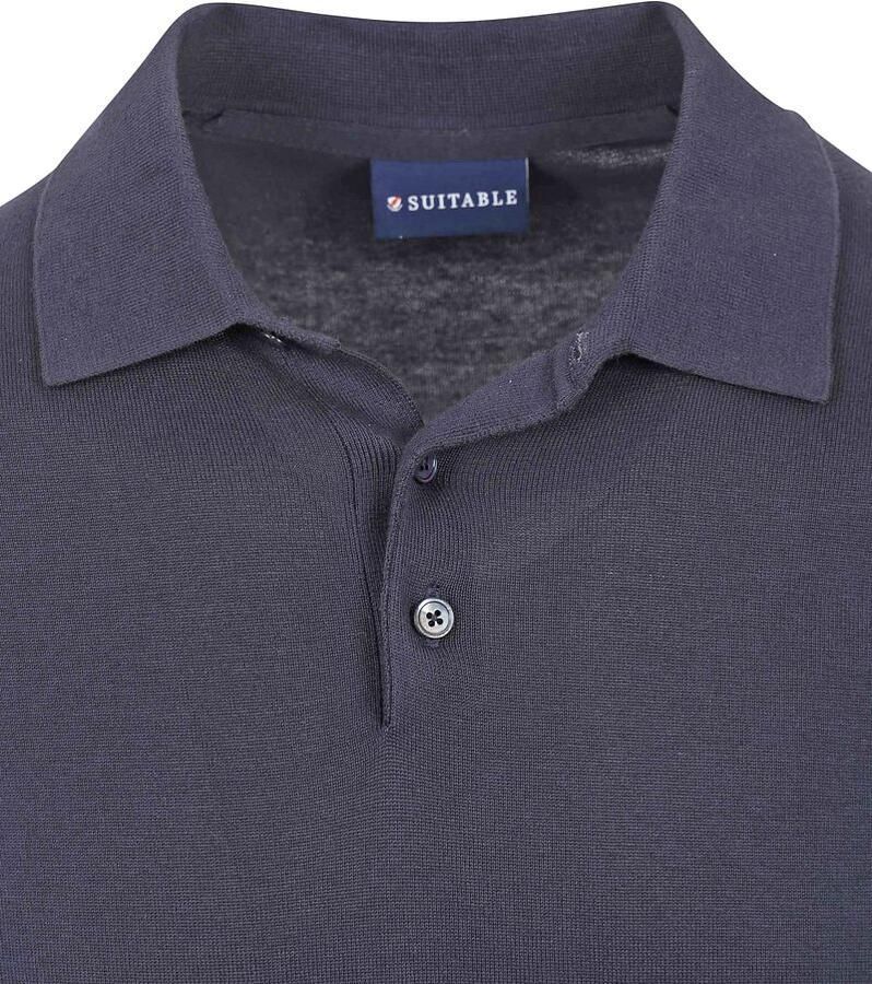 Suitable Knitted Polo Navy