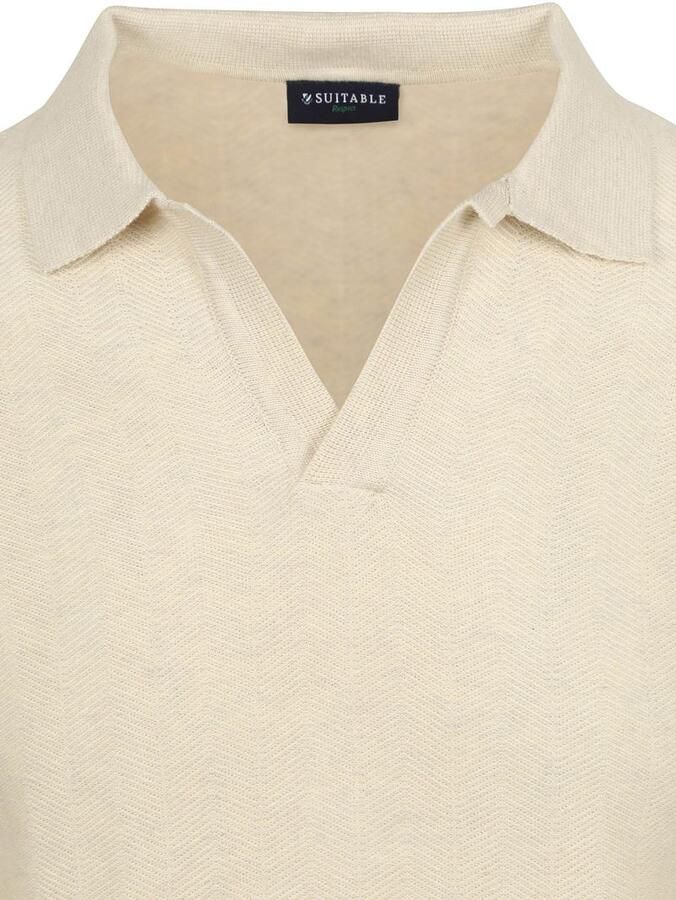 Suitable Knitted Polo Riva Harring Ecru - Foto 2