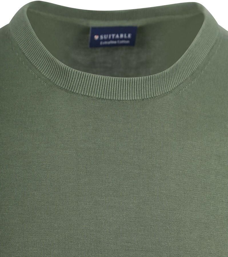 Suitable Knitted T-shirt Groen