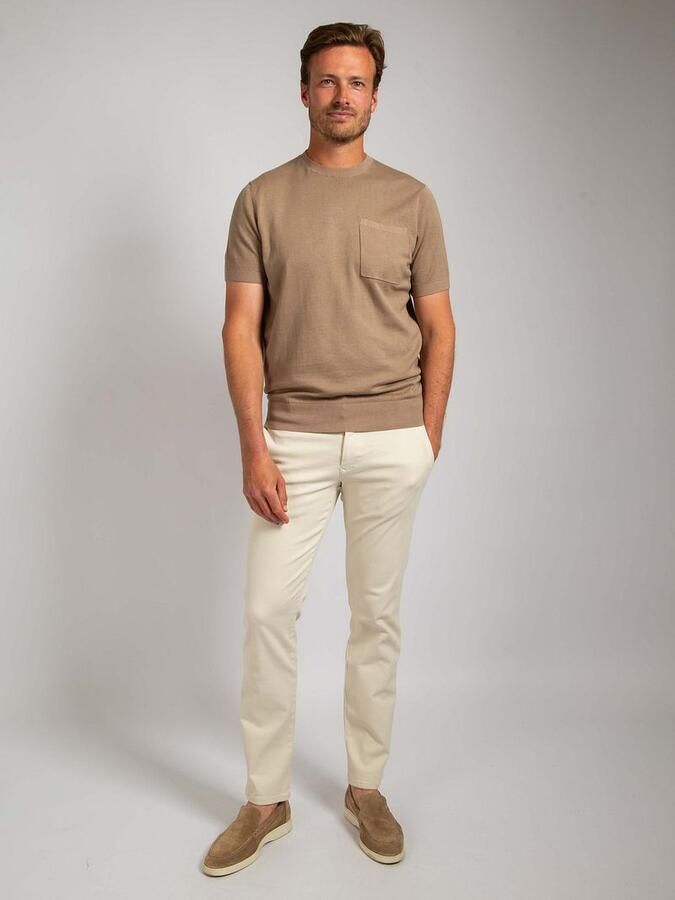 Suitable Knitted T-shirt Pocket Compact Camel - Foto 2