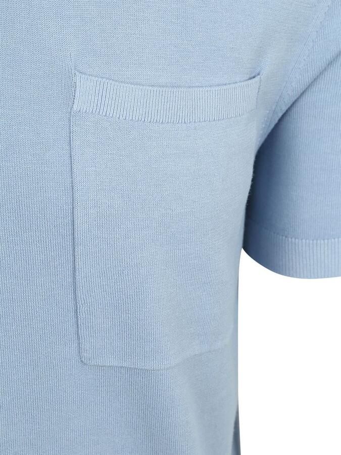 Suitable Knitted T-shirt Pocket Compact Lichtblauw - Foto 3