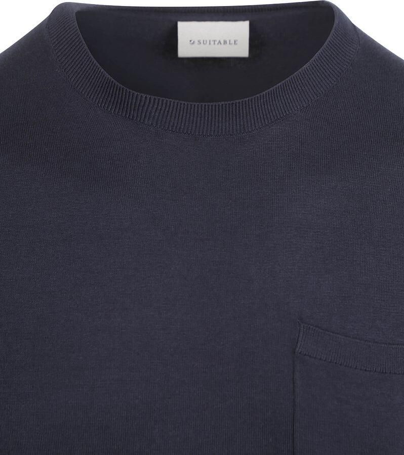 Suitable Knitted T-shirt Pocket Compact Navy - Foto 2
