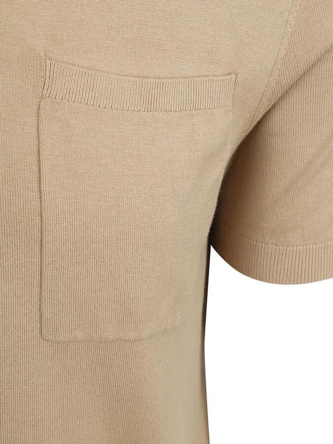 Suitable Knitted T-shirt Pocket Compact Taupe - Foto 3