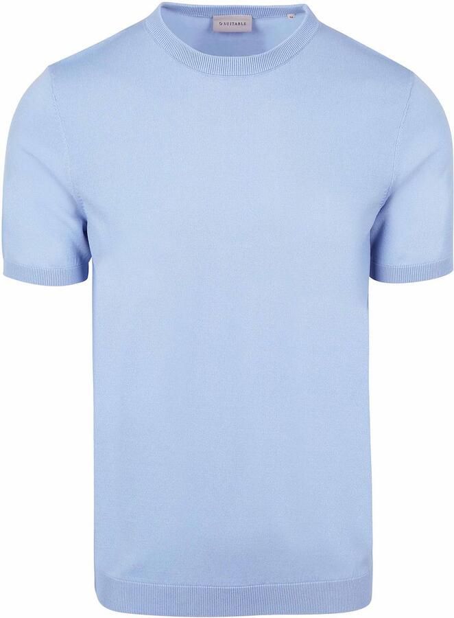 Suitable Knitted T-shirt Wap Lichtblauw