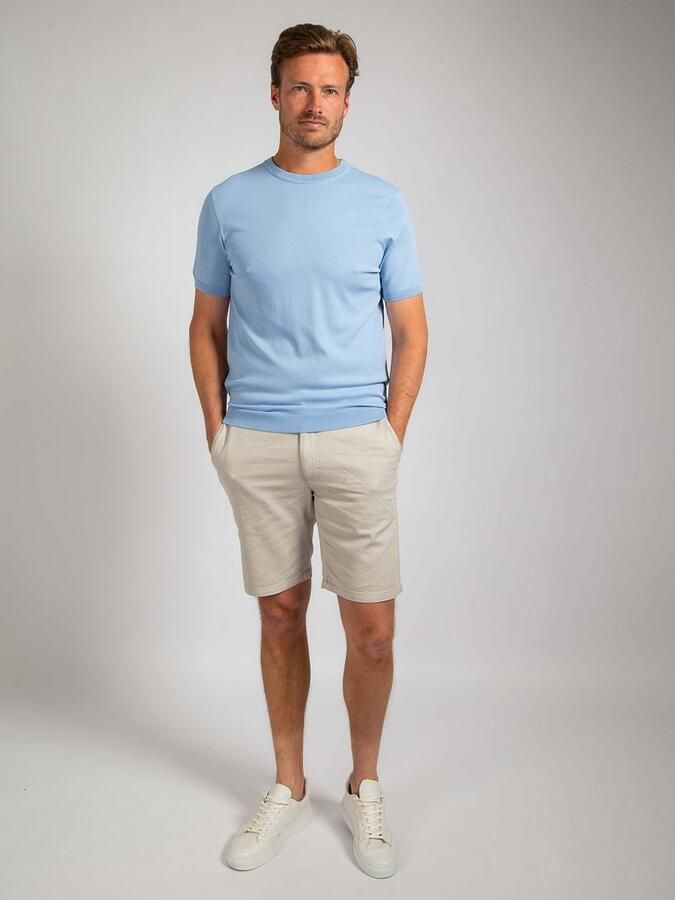 Suitable Knitted T-shirt Wap Lichtblauw - Foto 4