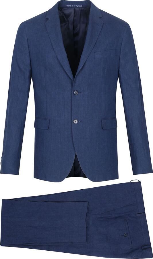 Suitable Kostuum Argon Blauw