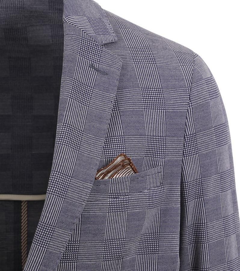 Suitable Kostuum Flex Ruiten Blauw