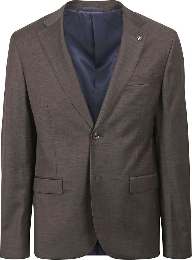 Suitable Kostuum Strato Wol Bruin