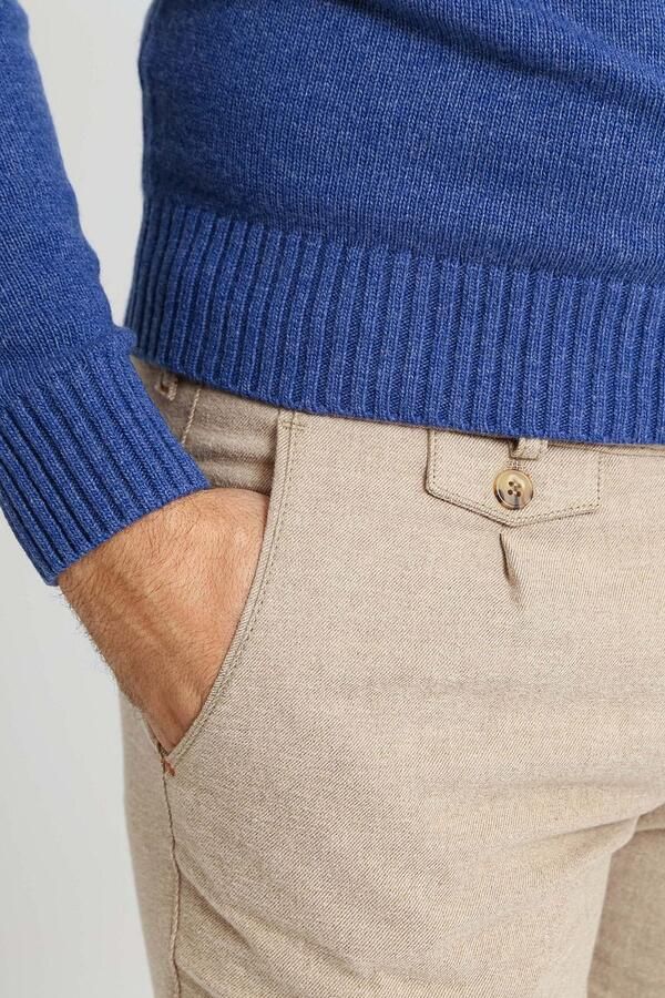 Suitable Sweaters Lamswol Trui Ronde Hals Royal Blauw