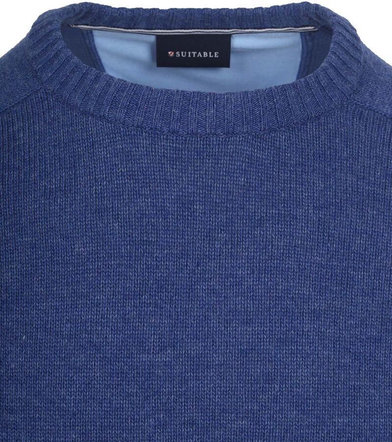Suitable Sweaters Lamswol Trui Ronde Hals Royal Blauw - Foto 2