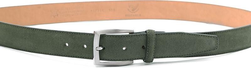 Suitable Riem Leren Riem Suede Groen - Foto 2