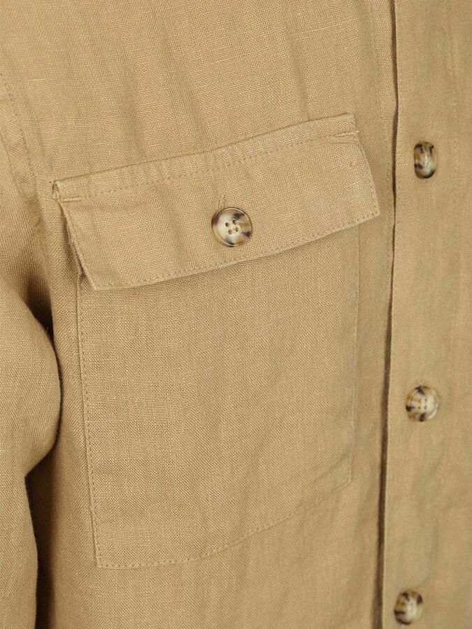 Suitable Linnen Overshirt Beige - Foto 3
