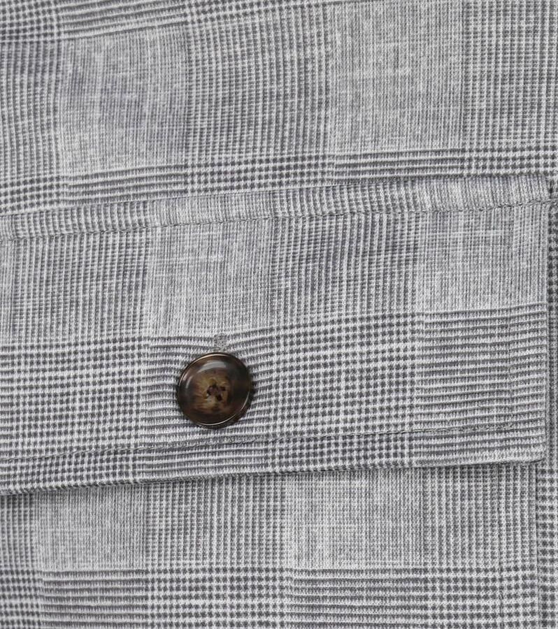 Suitable Sweater Liv Overshirt Geruit Grijs - Foto 3