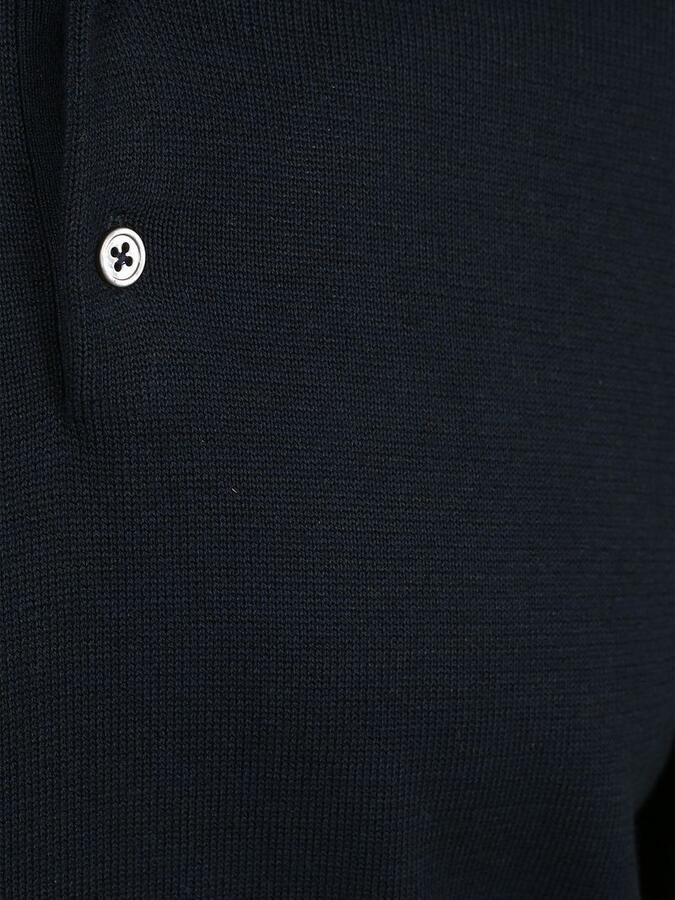 Suitable Longsleeve Poloshirt Flat Knit Navy - Foto 2
