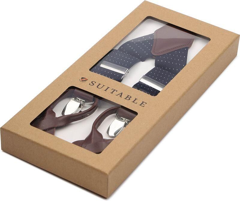 Suitable Luxe Bretels Navy Stippen - Foto 5