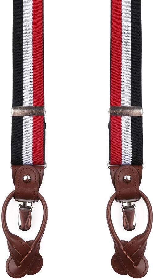 Suitable Luxe Bretels Rood Wit Blauw