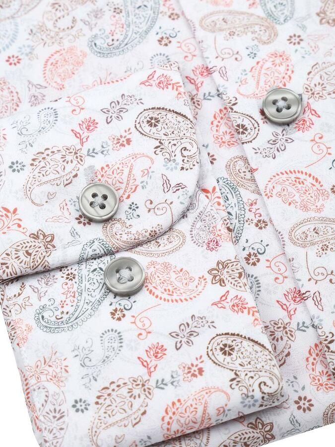 Suitable Overhemd Lange Mouw Melange Overhemd Paisley Multicolour