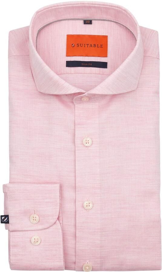 Suitable Melange Overhemd Roze