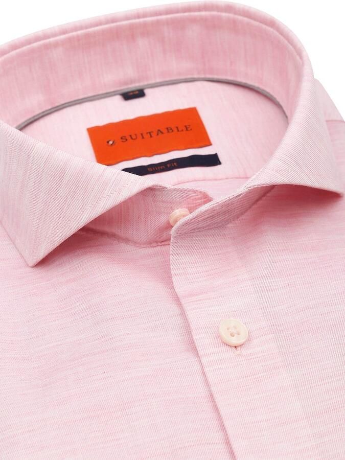 Suitable Melange Overhemd Roze - Foto 2