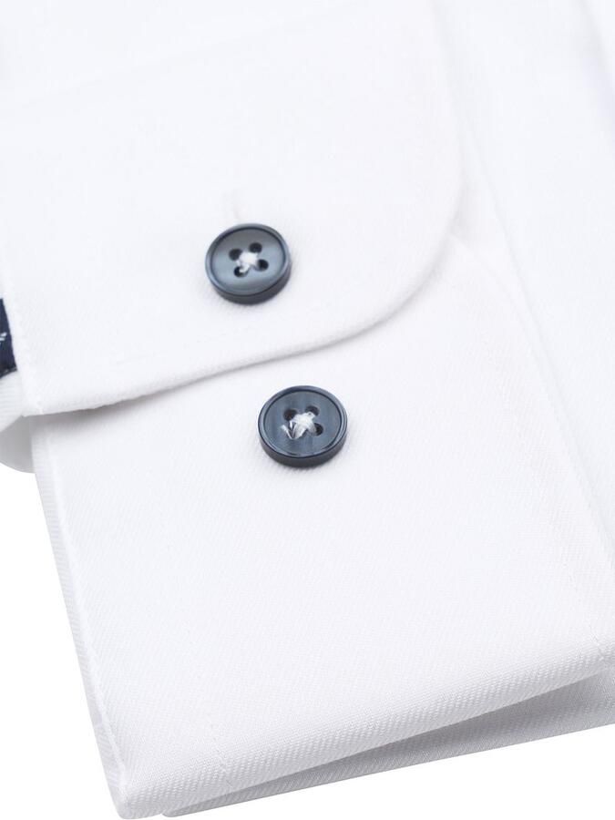 Suitable Overhemd Lange Mouw Melange Overhemd Wit