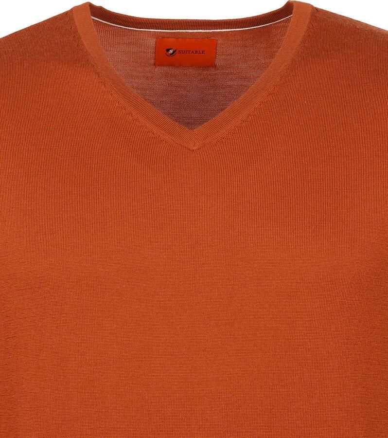 Suitable Merino Aron Pullover Oranje - Foto 2