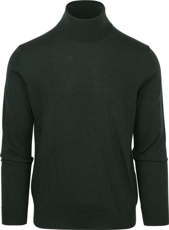 Suitable Sweater Merino Coltrui Donkergroen - Foto 3