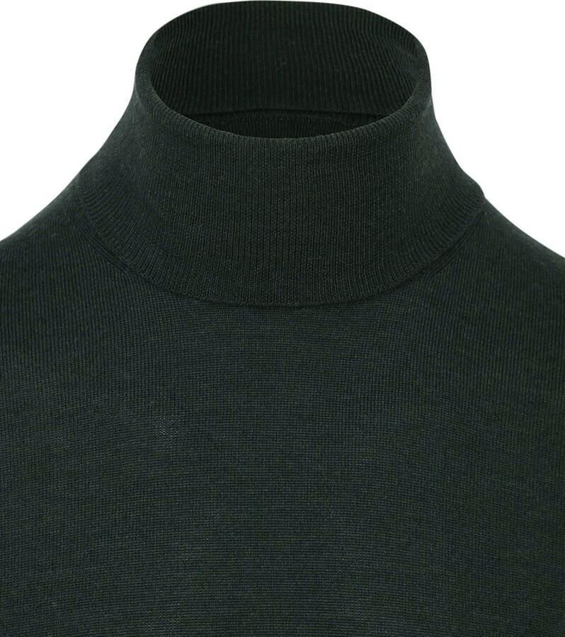 Suitable Sweater Merino Coltrui Donkergroen
